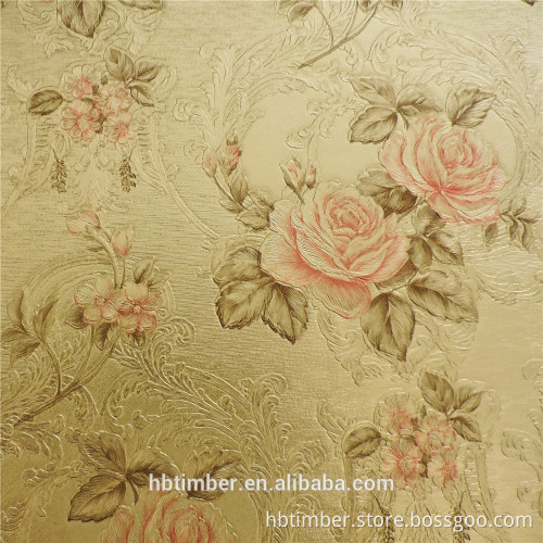 House decoration wall paper 3d decorative plastic wallpaper for interior home decoration